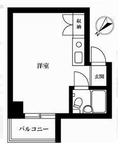 赤坂キャステール(ワンルーム/2階)の間取り写真