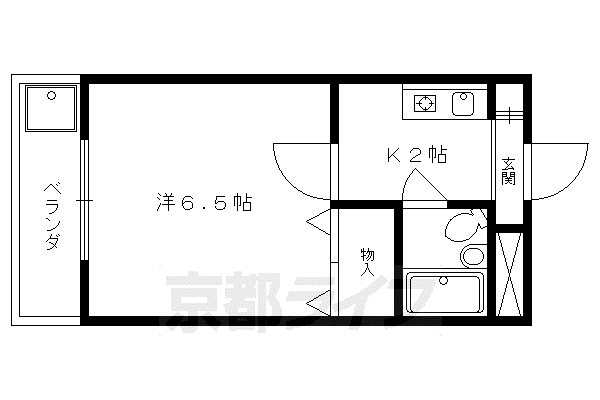 森マンションVII(1K/1階)の間取り写真