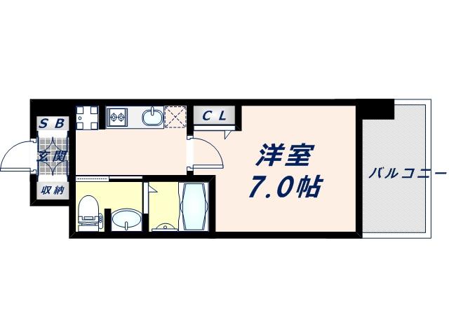 TOYOTOMI STAY PREMIUM ABENO天王寺(1K/6階)の間取り写真