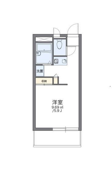 レオパレスフレア駅元町(1K/3階)の間取り写真