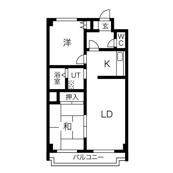 ラフィナート真栄(2LDK/2階)の間取り写真