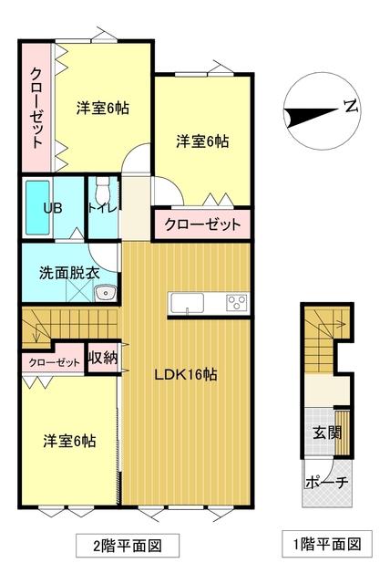 プレゾン(3LDK/2階)の間取り写真