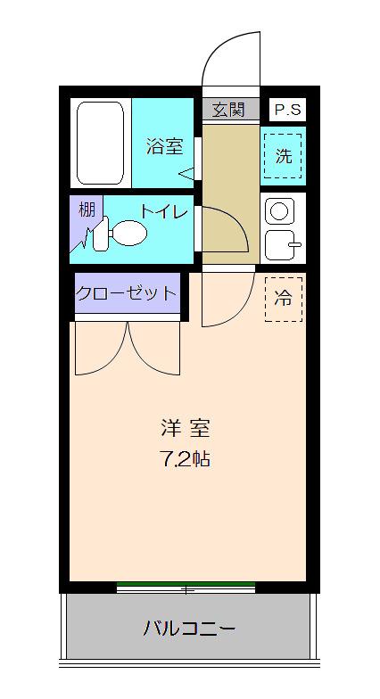 シーマプラザ(1K/1階)の間取り写真