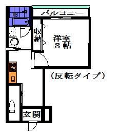 ハイムK-2(1K/1階)の間取り写真