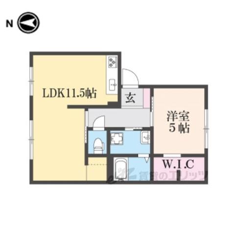 サンハイム A・B・C(1LDK/1階)の間取り写真