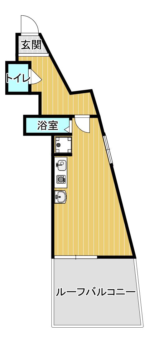 カメリアビル(1K/3階)の間取り写真