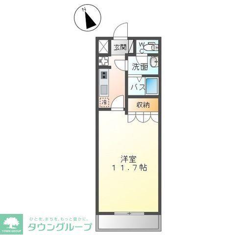 ジャスティス(1K/2階)の間取り写真