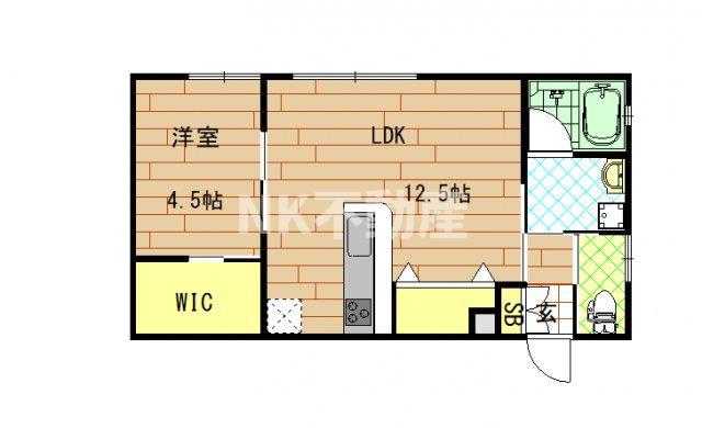 LUXE本町(1LDK/2階)の間取り写真
