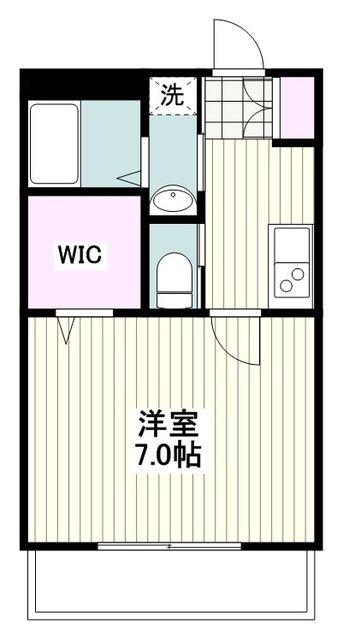 SMART湘南 スマートショウナン(1K/1階)の間取り写真