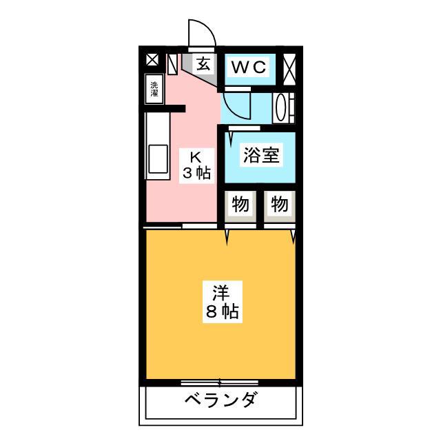 メゾン瑞浪I(1K/1階)の間取り写真