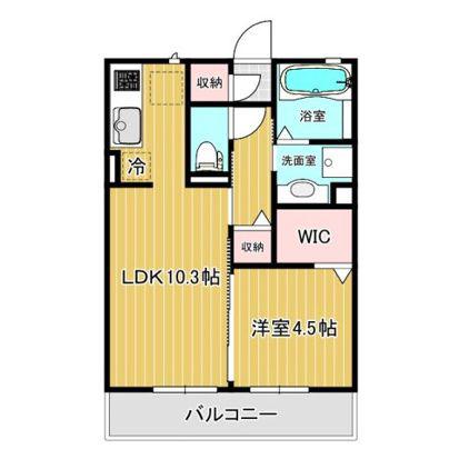 フラッツ・ベル(1LDK/3階)の間取り写真