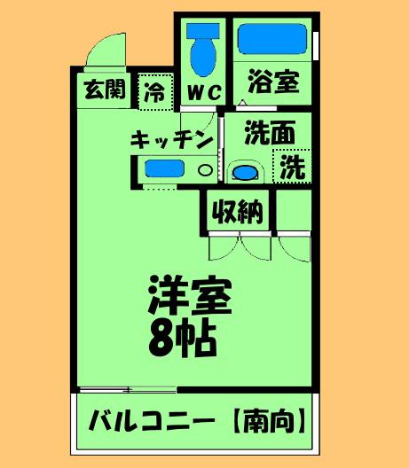 アンリシェール橋本(ワンルーム/3階)の間取り写真