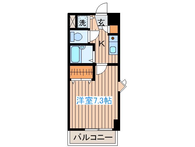 エストゥディオ(1K/2階)の間取り写真