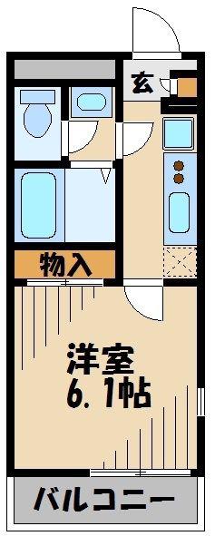 レオネクストNISHIGAIIII(1K/2階)の間取り写真