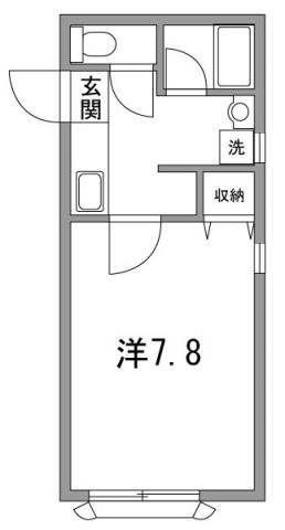 コンフォート赤坂I(1K/2階)の間取り写真