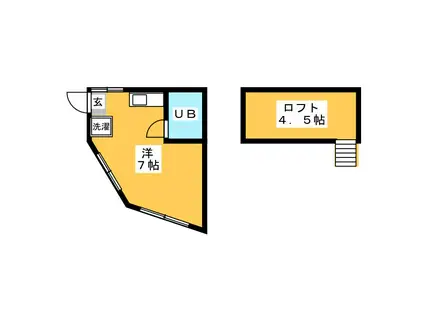 ホワイトハウス日野(ワンルーム/1階)の間取り写真