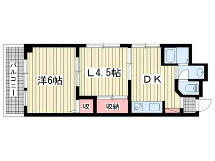 吉本マンション(1LDK/3階)の間取り写真