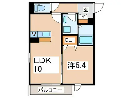 GRAND湘南 B棟(1LDK/3階)の間取り写真