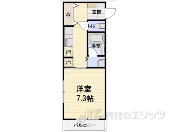 レジデンス北川(1K/1階)の間取り写真