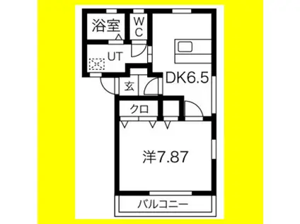 サンピュアUNA(1DK/1階)の間取り写真