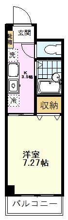 メゾン柳澤(1K/2階)の間取り写真