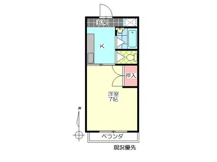 平成 ビル(1K/5階)の間取り写真