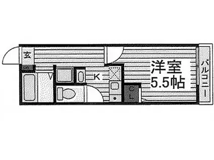 グレイスミロ高砂(1K/1階)の間取り写真