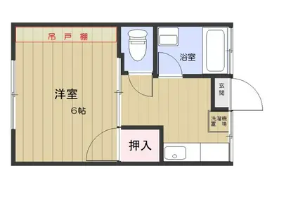 城ヶ谷コーポ(1K/2階)の間取り写真