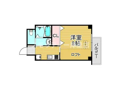 プラタ3(1K/5階)の間取り写真