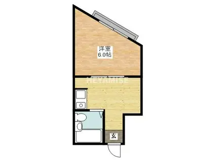 サンライズマリノ(1K/2階)の間取り写真