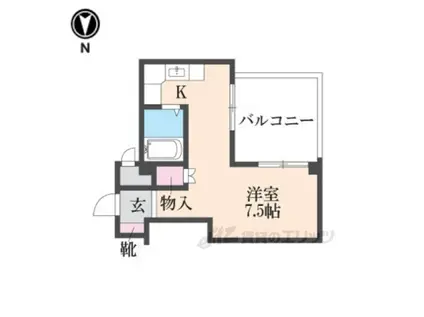 サンセルジュ香里園(ワンルーム/2階)の間取り写真