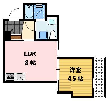 VIVIA(1LDK/5階)の間取り写真