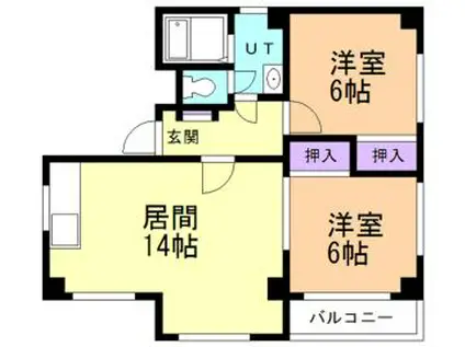 ACTIVE716(2LDK/2階)の間取り写真