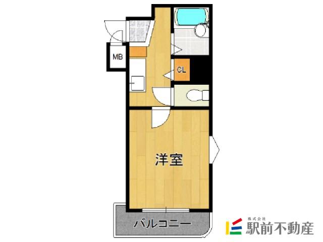 ダイナコートエスタディオ西新南(1K/5階)の間取り写真