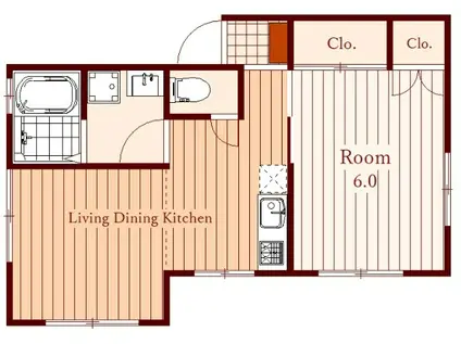 ラフィネ深大寺(1LDK/1階)の間取り写真