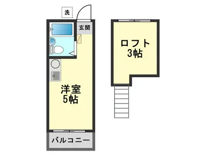 BCASA篠崎 RE-BORN(ワンルーム/1階)の間取り写真