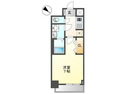 エスレジデンス名駅ノース(1K/5階)の間取り写真