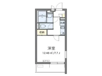 ジクサー(1K/1階)の間取り写真