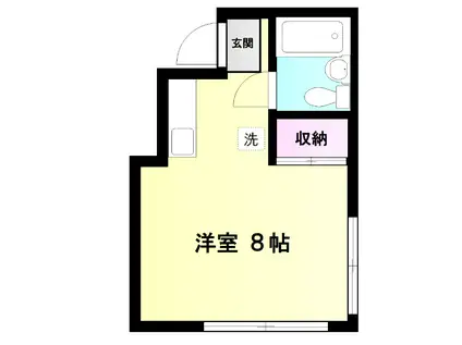 石川コーポ(ワンルーム/2階)の間取り写真