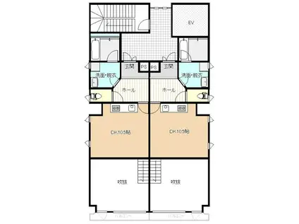 UNO PARK BUILDING(3LDK/7階)の間取り写真