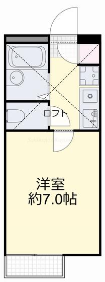 アップルハウス十日市(1K/2階)の間取り写真