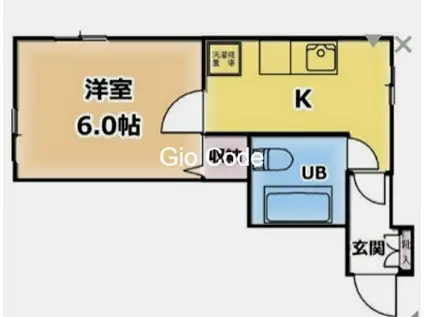 コーポエム3(1K/1階)の間取り写真