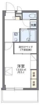ナーラック天城(1K/1階)の間取り写真