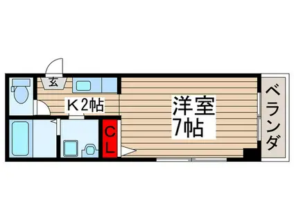 MAISON DE CESILE(1K/2階)の間取り写真