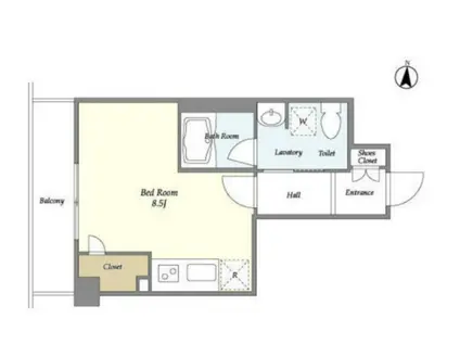 アーバンフォート住吉(1K/2階)の間取り写真