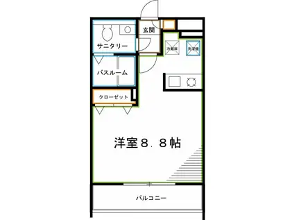 プロスパー下井草(ワンルーム/2階)の間取り写真