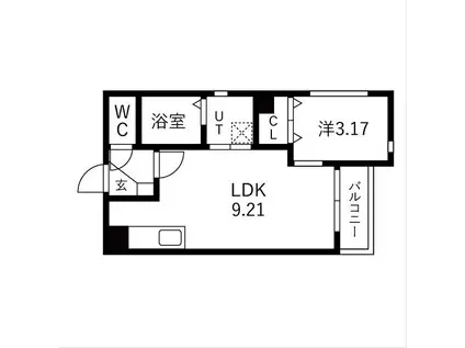SOLO(1LDK/1階)の間取り写真
