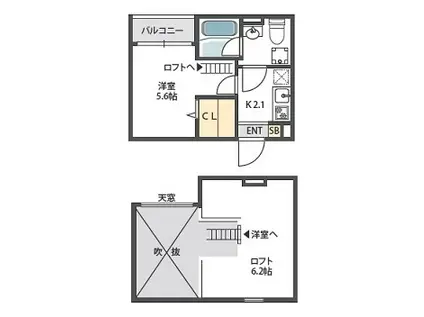 ファーストゲートコウベ(1K/1階)の間取り写真
