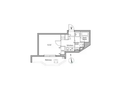 レジディア蒲田II(1K/10階)の間取り写真