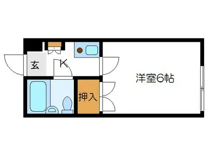 メゾンボヌール(1K/1階)の間取り写真